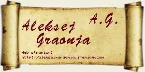 Aleksej Graonja vizit kartica